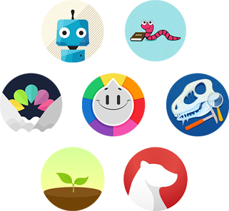 Icônes d’apps amusantes et éducatives de l’App Store.