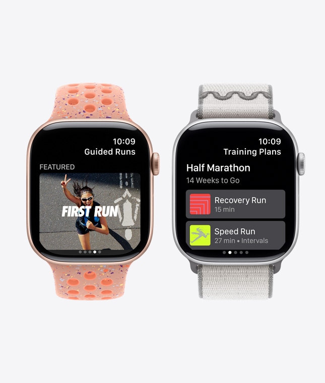 Různé Apple Watch Series 11, aplikace Nike Run Club, funkce audiotréninků a tréninkových plánů