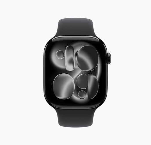 Apple Watch Series 10, Jet Black aluminium colour, side exterior