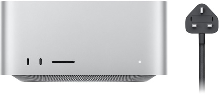 Mac Studio alongside its power cord