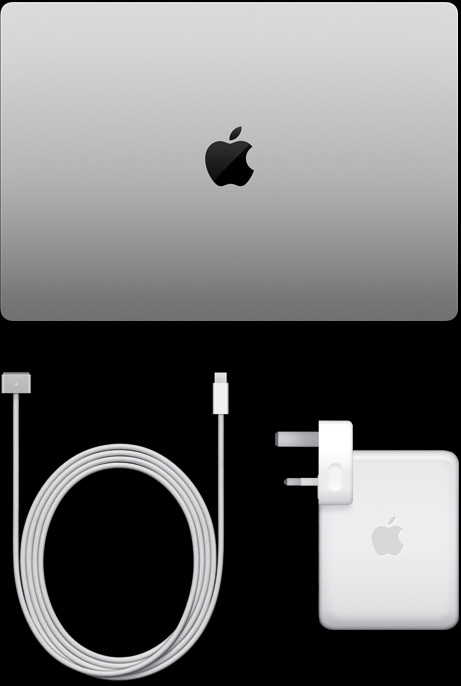 16 吋 MacBook Pro，USB-C 至 MagSafe 3 連接線和 140W USB-C 電源轉換器