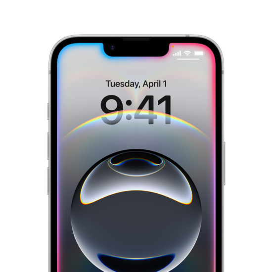 iPhone 16e s farebnými žiariacimi okrajmi okolo zamknutej obrazovky.