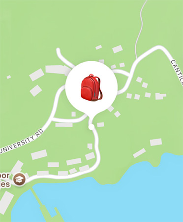 Find My showing a person's location on a mountain