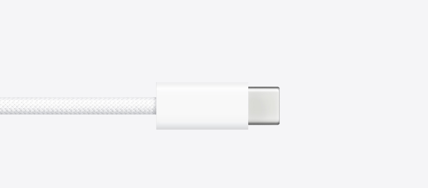 صورة مقربة لسلك الشحن USB-C.