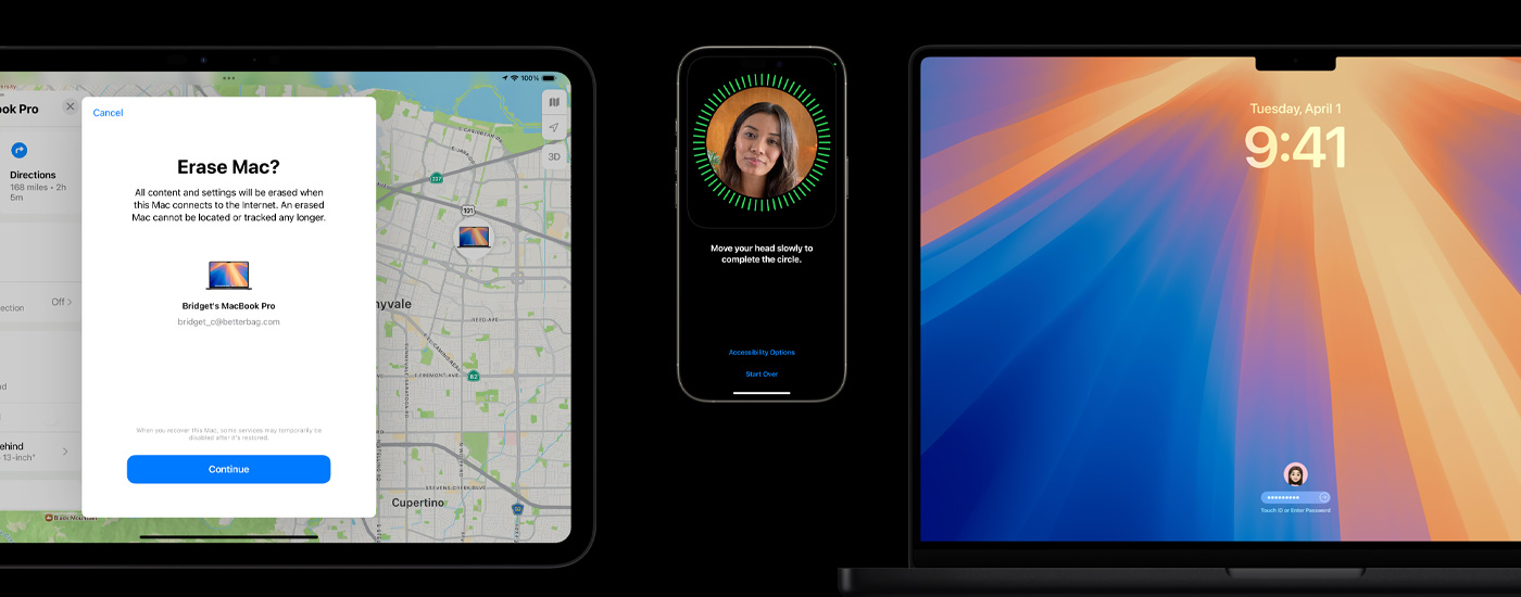 Un iPad, un iPhone y una Mac.