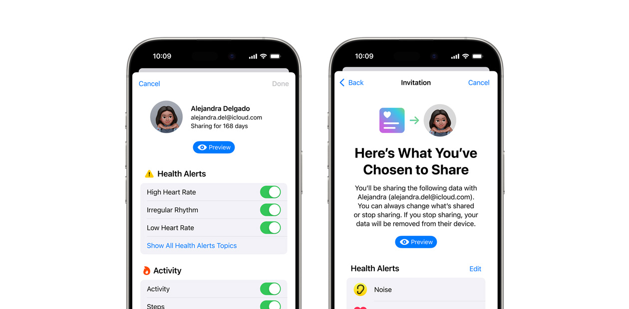 iPhone software displaying the Health app.