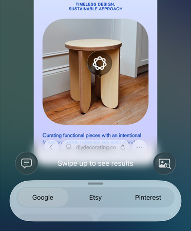 Visuell intelligens-funksjonen i bruk